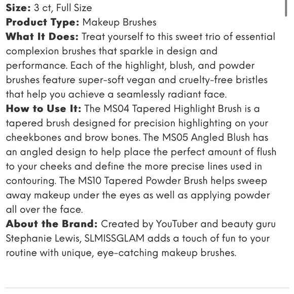 SLMissglam Make Up Brushes - Picture 2 of 2